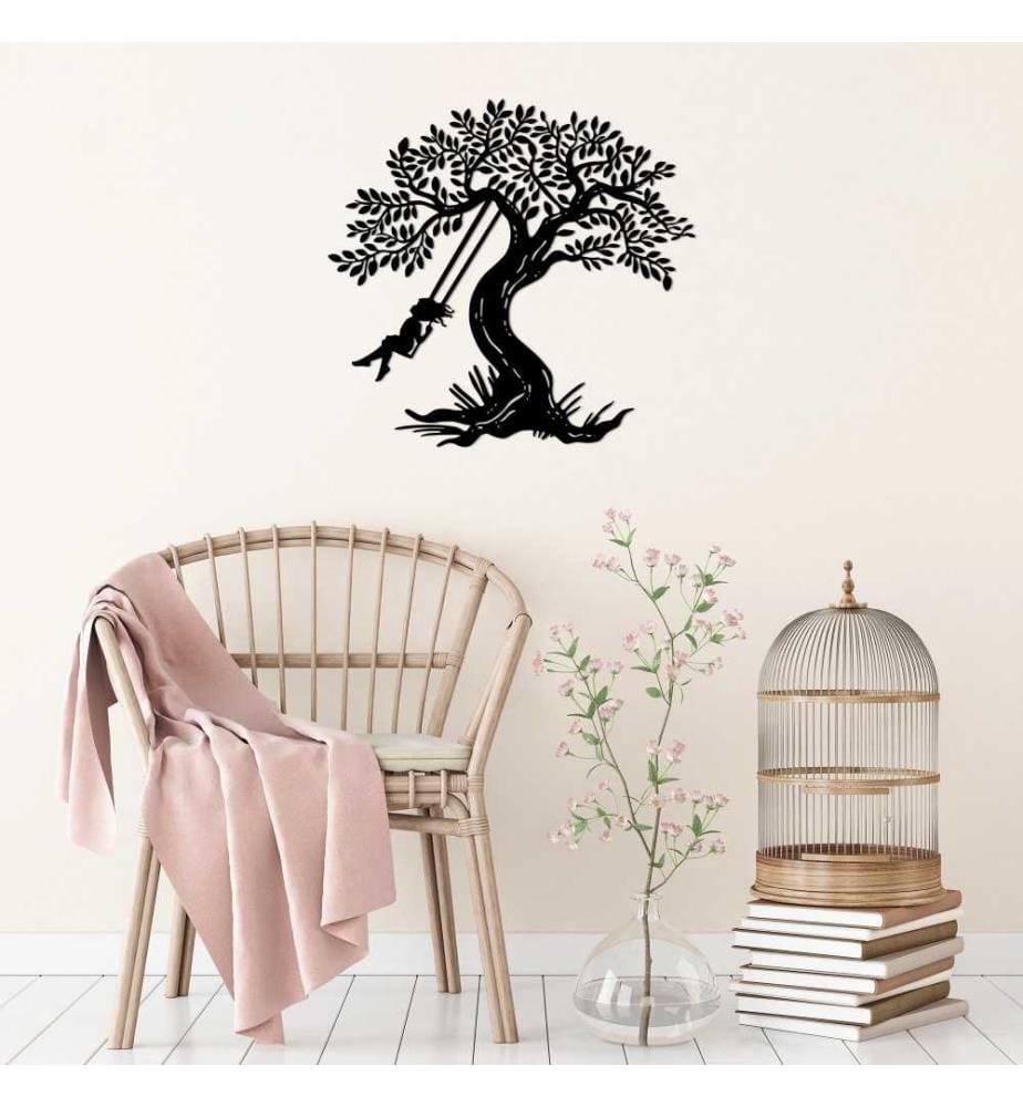 Decorative Metal Wall Accessory, Black, Metal