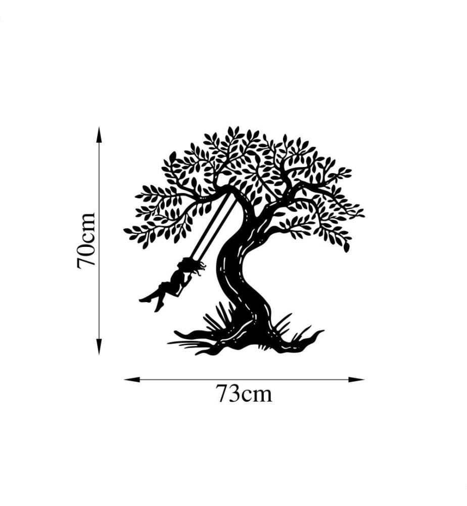 Decorative Metal Wall Accessory, Black, Metal