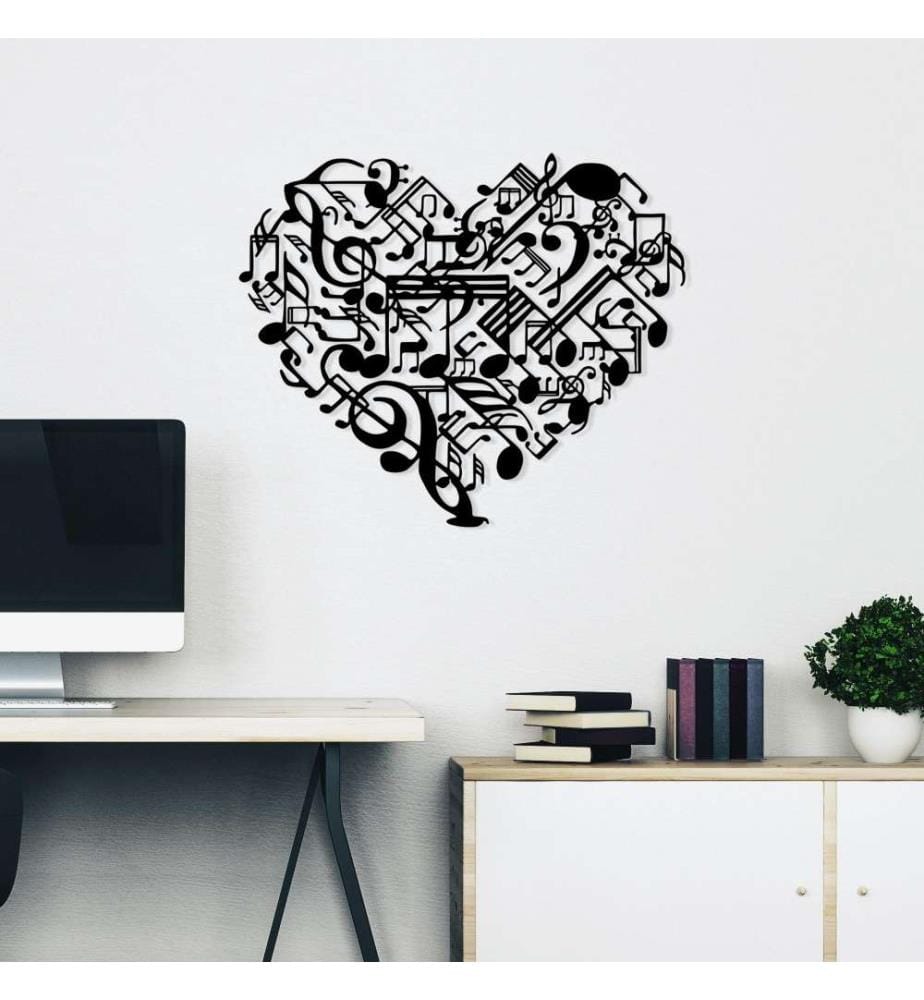 Decorative Metal Wall Accessory, Black, Metal