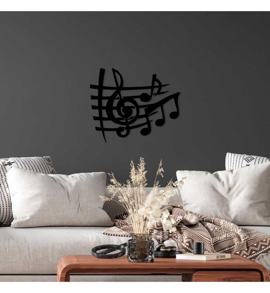 Decorative Metal Wall Accessory, Black, Metal