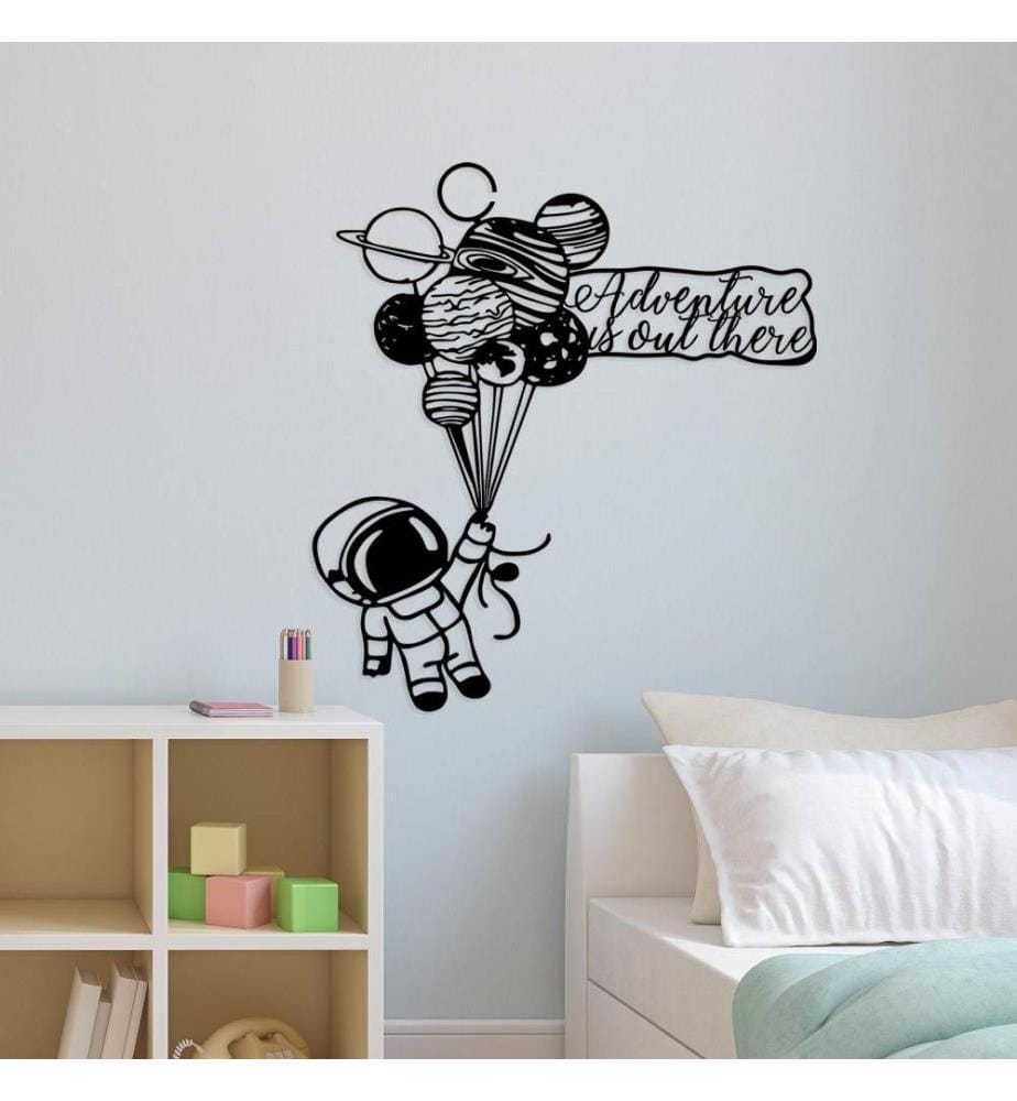 Decorative Metal Wall Accessory, Black, Metal