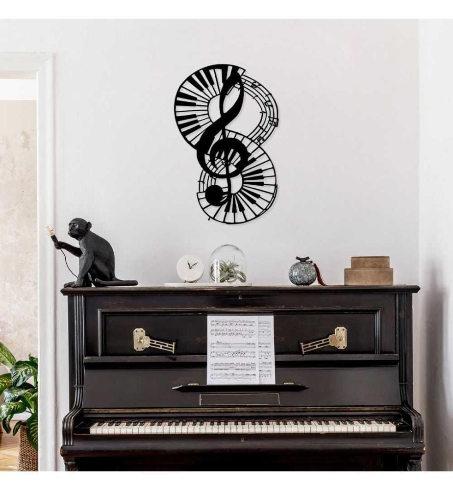 Decorative Metal Wall Accessory, Black, Metal