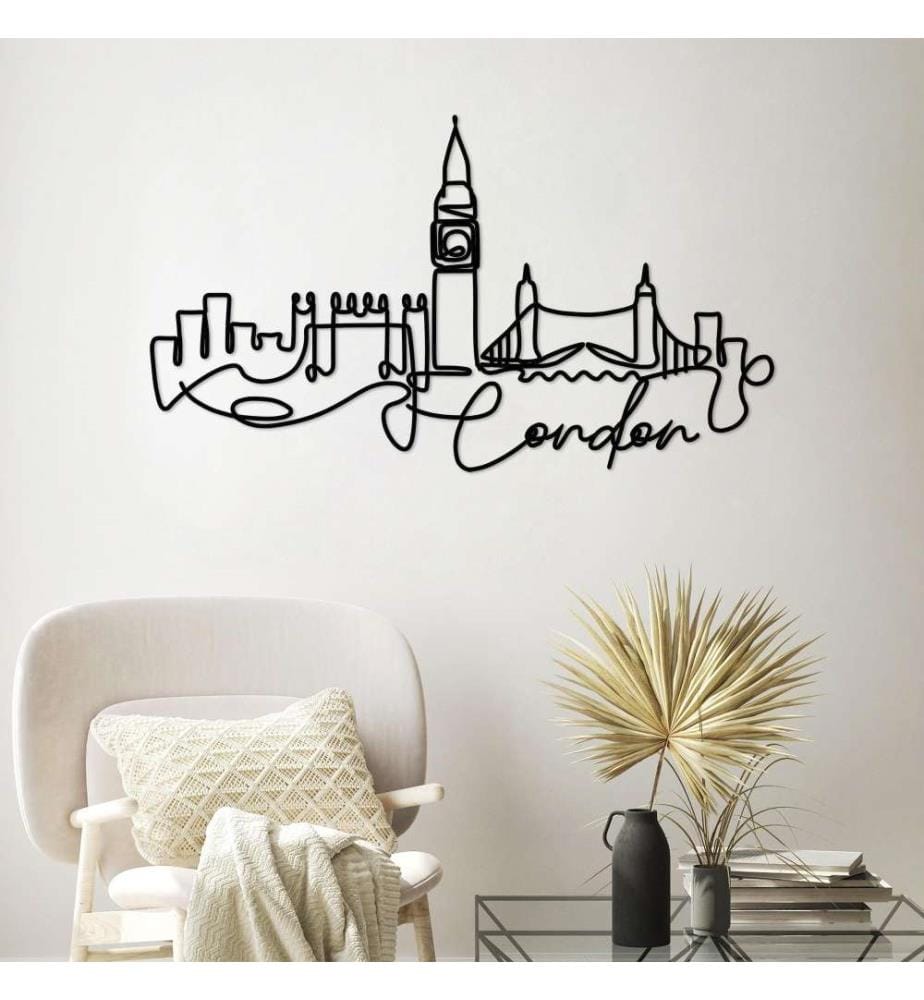 Decorative Metal Wall Accessory, Black, Metal