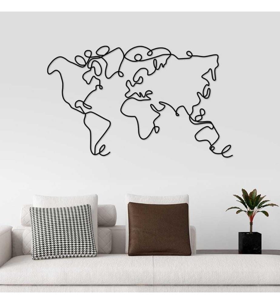 Decorative Metal Wall Accessory, Black, Metal