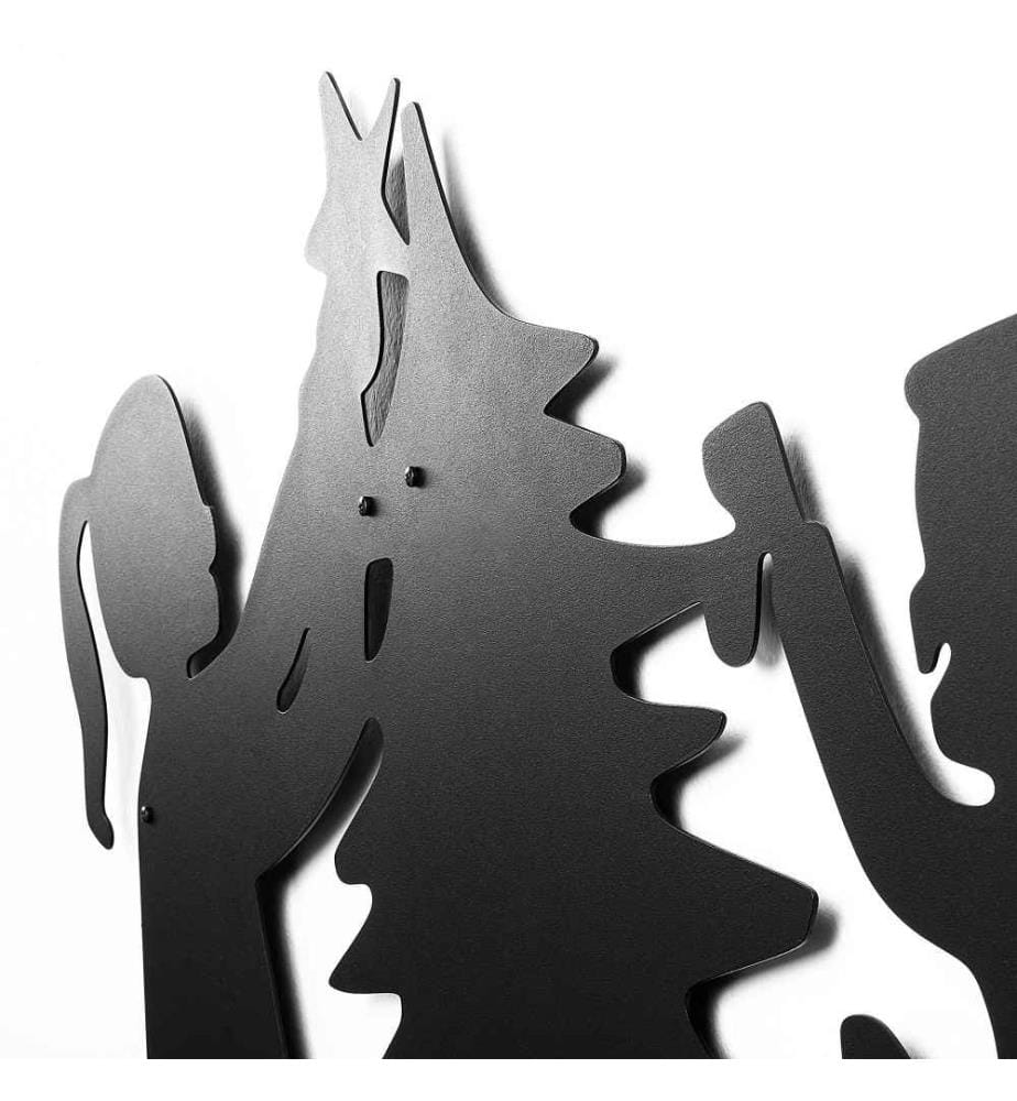 Decorative Metal Wall Accessory, Black, Metal