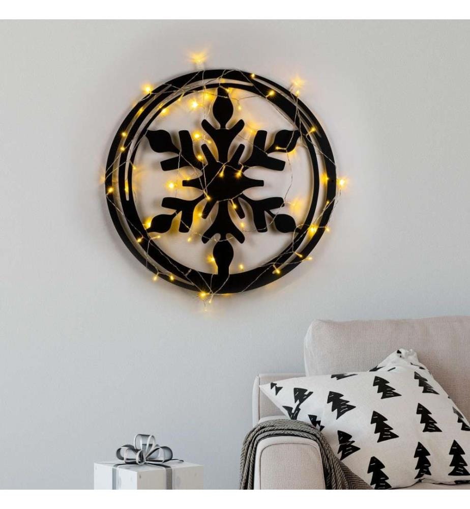 Decorative Metal Wall Accessory, Black, Metal