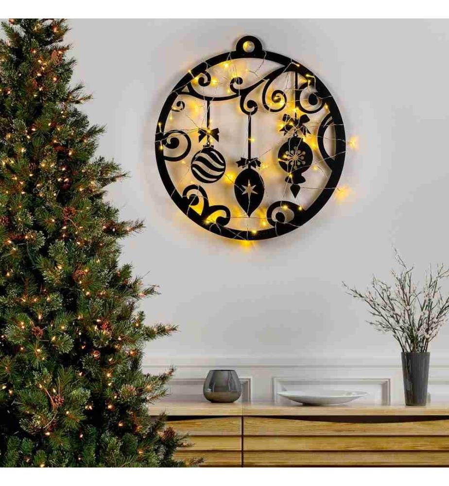 Decorative Metal Wall Accessory, Black, Metal