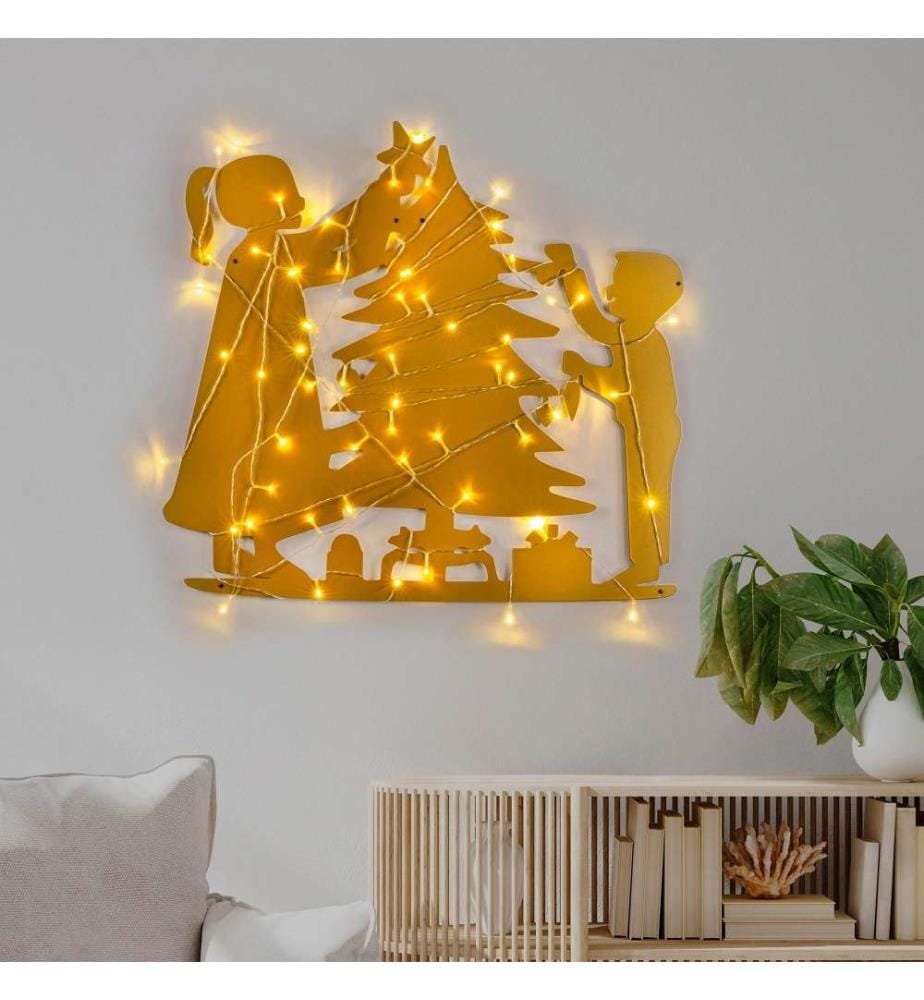 Decorative Metal Wall Accessory, Gold, Metal