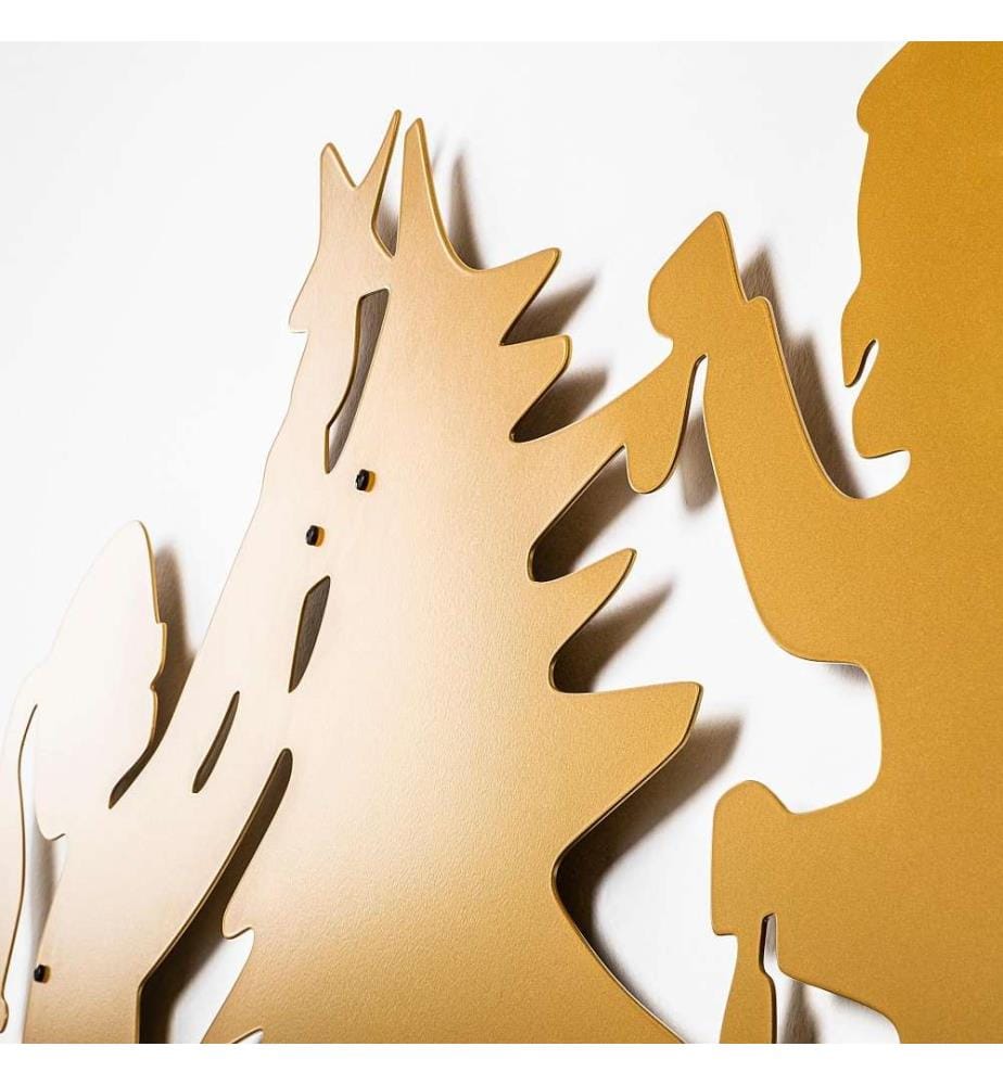 Decorative Metal Wall Accessory, Gold, Metal