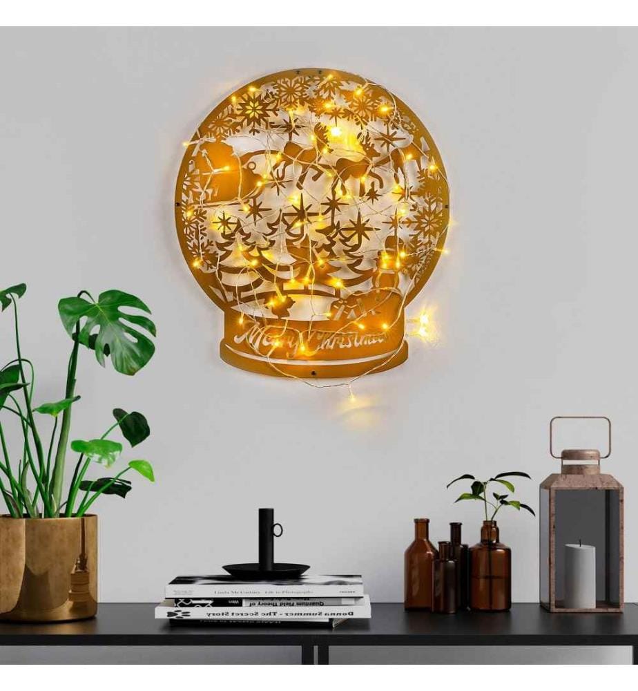 Decorative Metal Wall Accessory, Gold, Metal