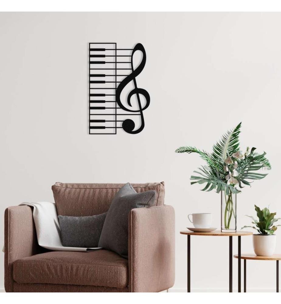Decorative Metal Wall Accessory, Black, Metal