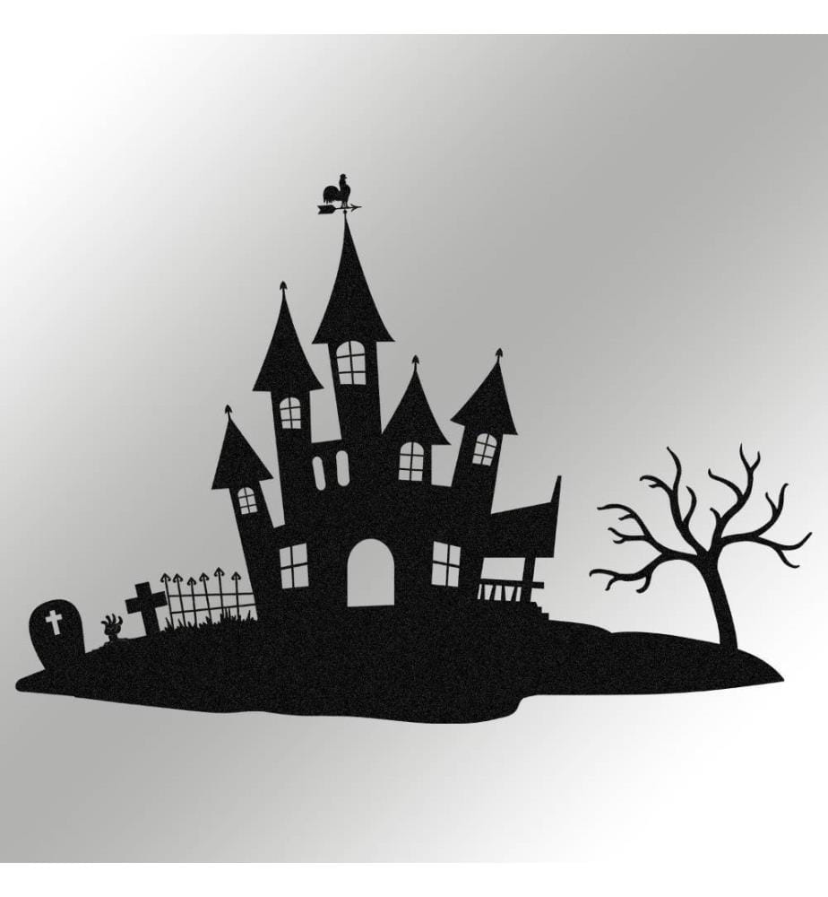 Decorative Metal Wall Accessory, Black, Metal