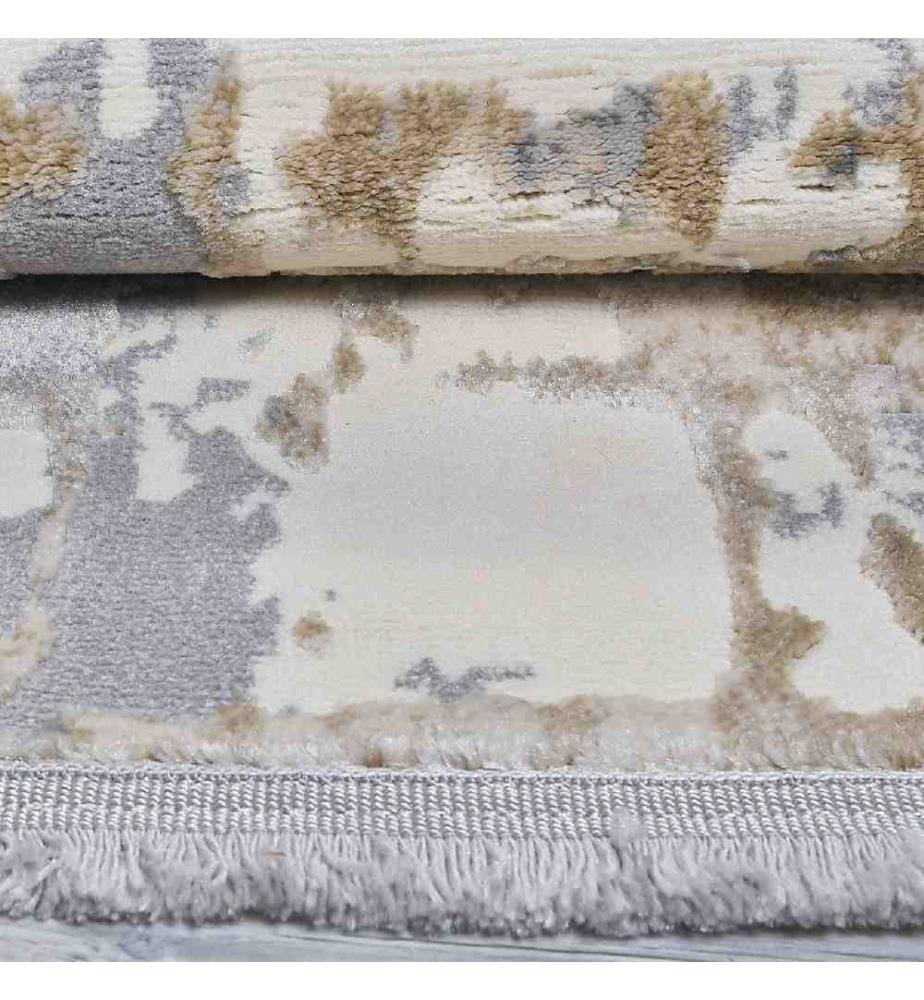 Flurteppich, Grau, Beige, Creme, 60% Polypropylen - 40% Polyester, 120 x 350 cm
