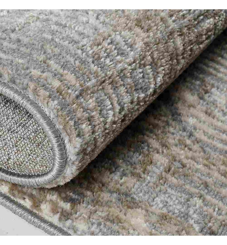 Flurteppich, Grau, Beige, Creme, 60% Polypropylen - 40% Polyester, 120 x 500 cm