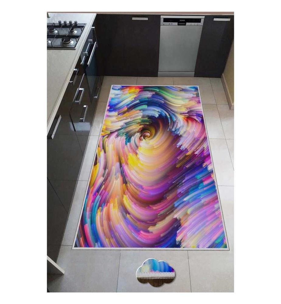 Teppich, Mehrfarbig, 100% Polyester, 60 x 100 cm