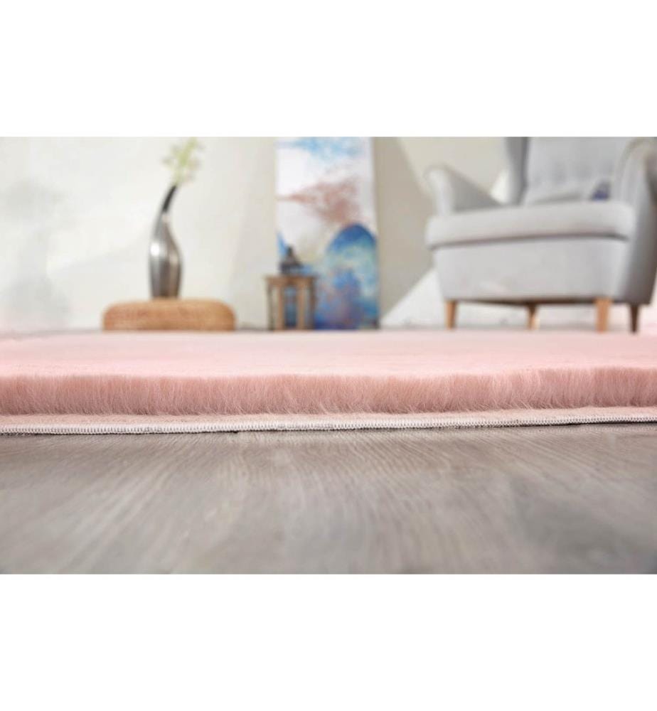 Tappeto, Rosa chiaro, 100% poliestere, 80 x 120 cm