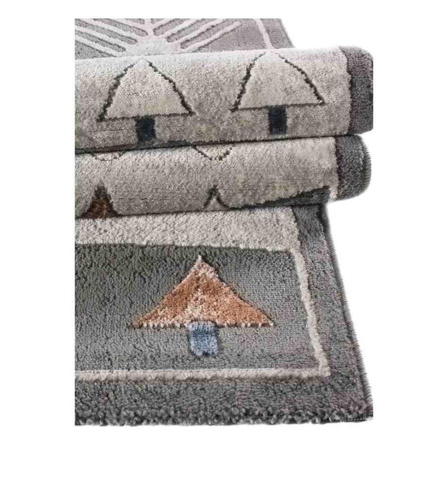 Tappeto, Grigio, 100% poliestere, 80 x 150 cm