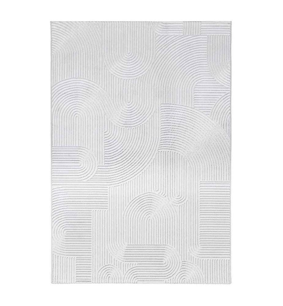 Tappeto, Grigio, Crema, 100% poliestere, 120 x 170 cm