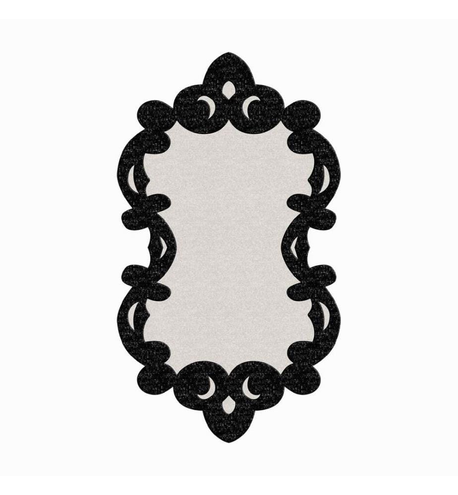 Tapis de hall, 80 x 150, , Noir Blanc, Polyester, 1200 gr-m²,