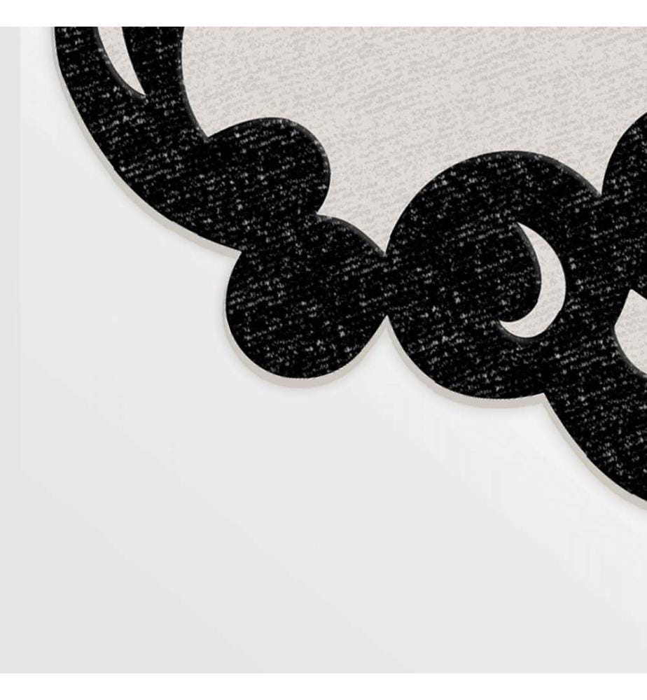Tapis de hall, 80 x 150, , Noir Blanc, Polyester, 1200 gr-m²,