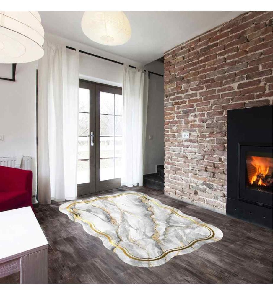 Hall Carpet, Grey, 100% Polyester, 80 x 200 cm