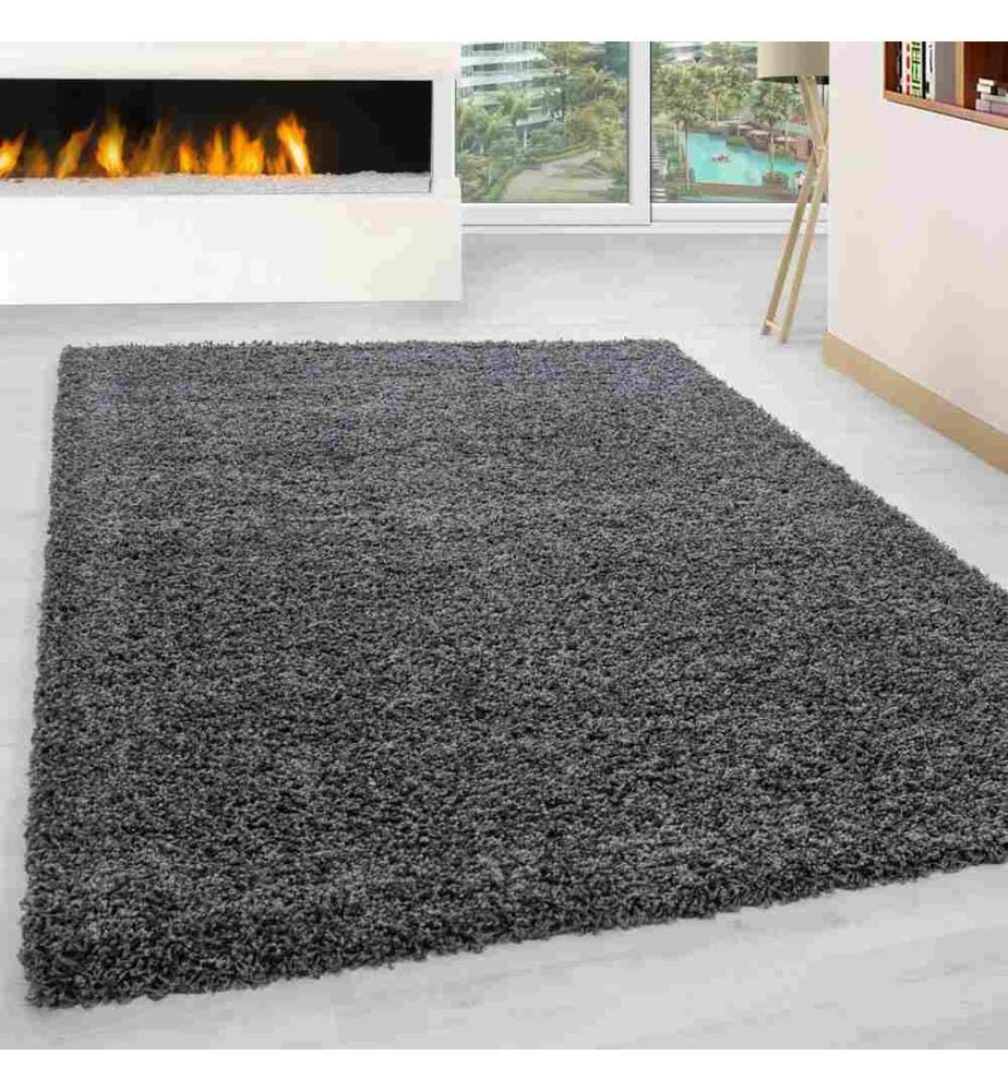 Tappeto, Grigio scuro, 100% polipropilene, 140 x 200 cm