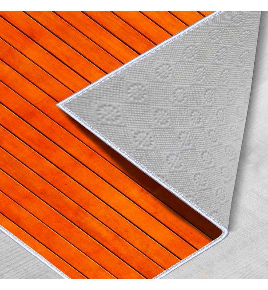 Teppich, Orange, Schwarz, 100% Polyester, 100 x 200 cm