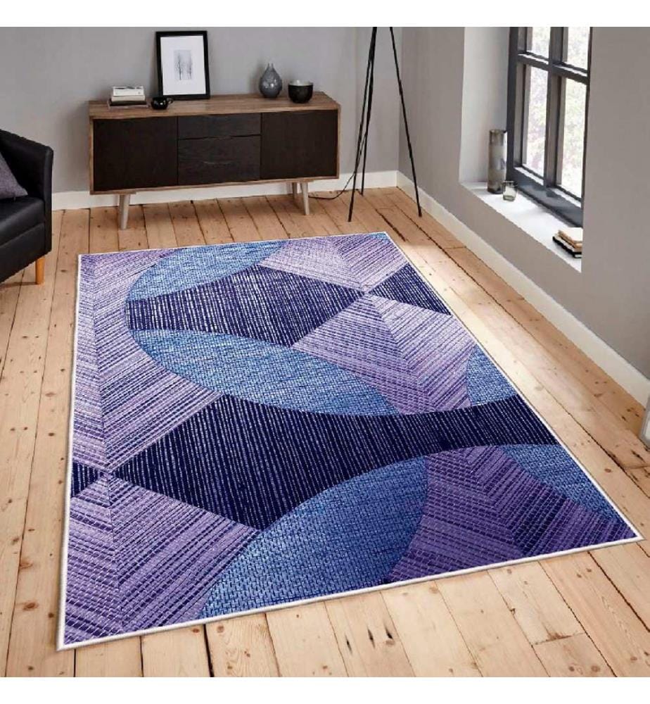 Tappeto, viola, lilla, blu, 100% cotone, 60 x 100 cm