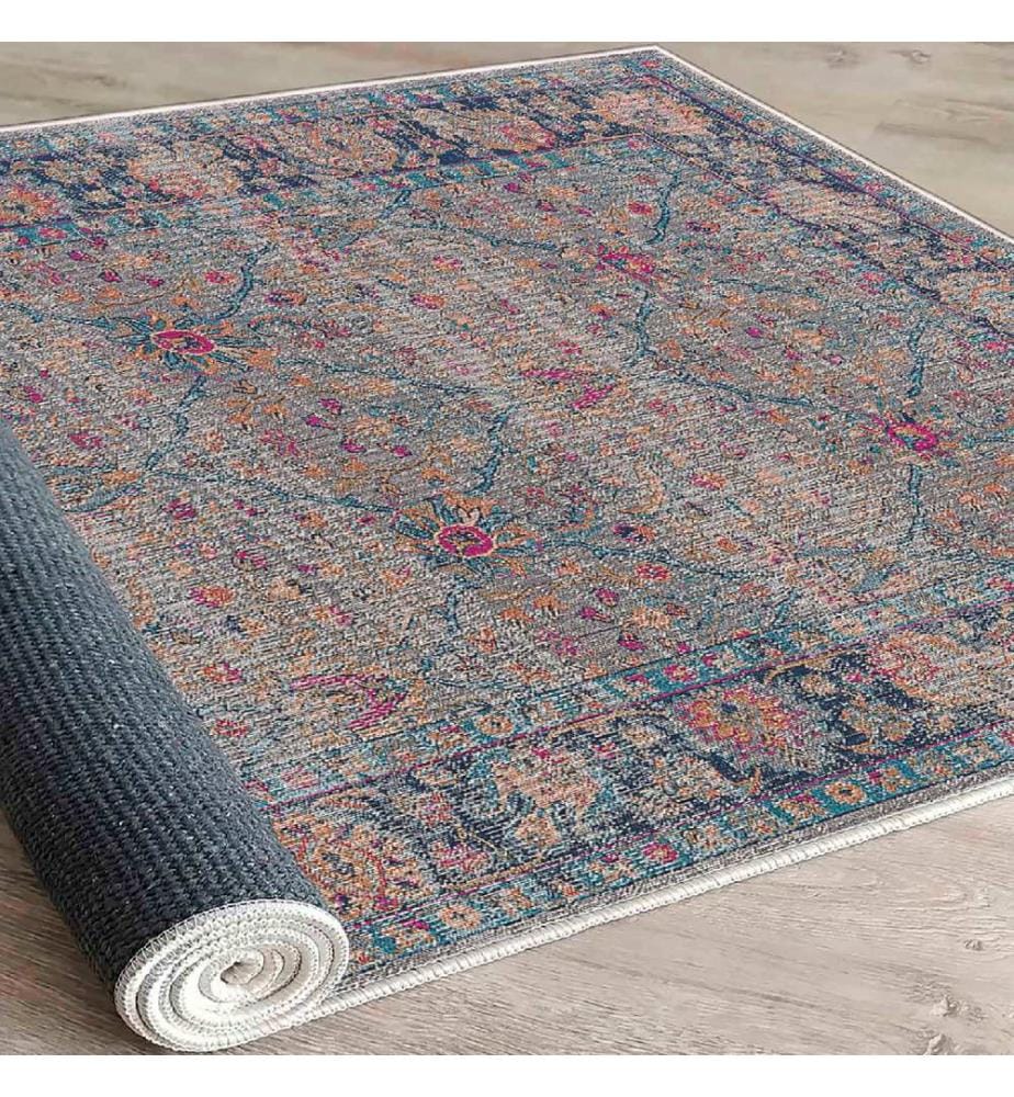 Carpet, Pink, Orange, Blue, Mink, 100% Cotton, 80 x 50 cm