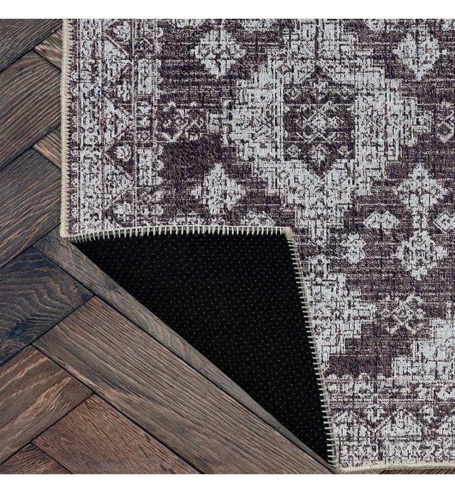 Tappeto, nero, 70% cotone / 30% ciniglia, 80 x 50 cm
