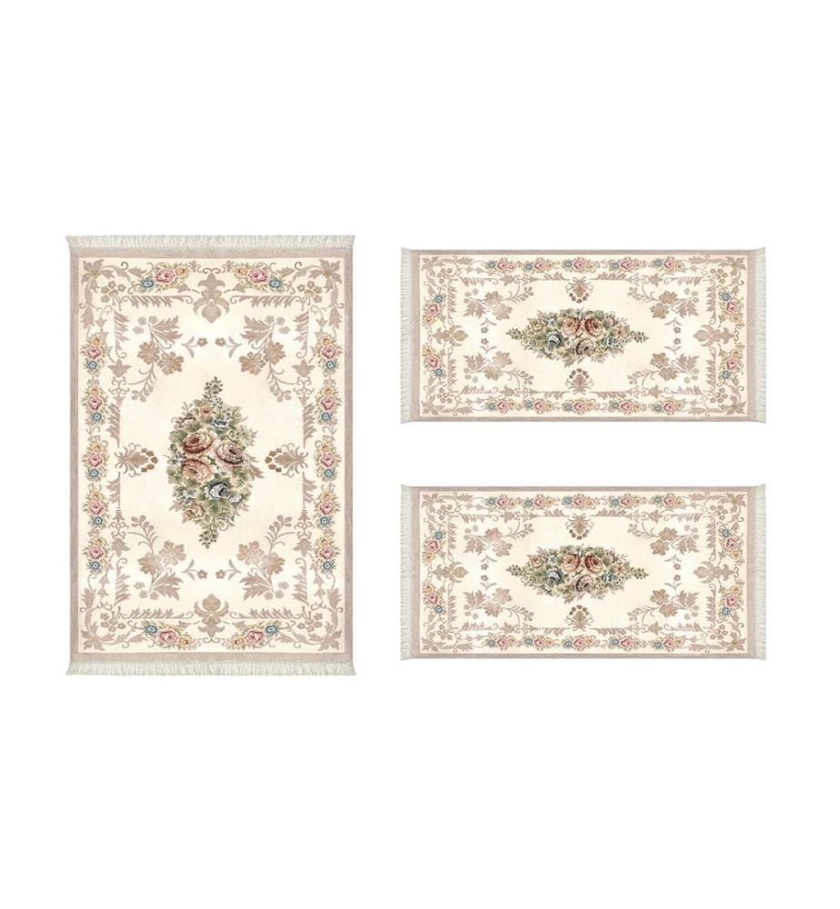 Teppich-Set, 3-teilig, Multicolor, 100% Polyester, Teppich: 80 x 150 cm (1 Stück), 60 x 100 cm (2 Stück)