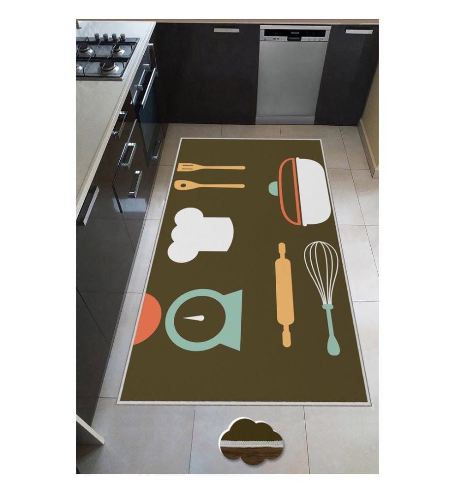 Teppich, Mehrfarbig, 100% Polyester, 50 x 80 cm