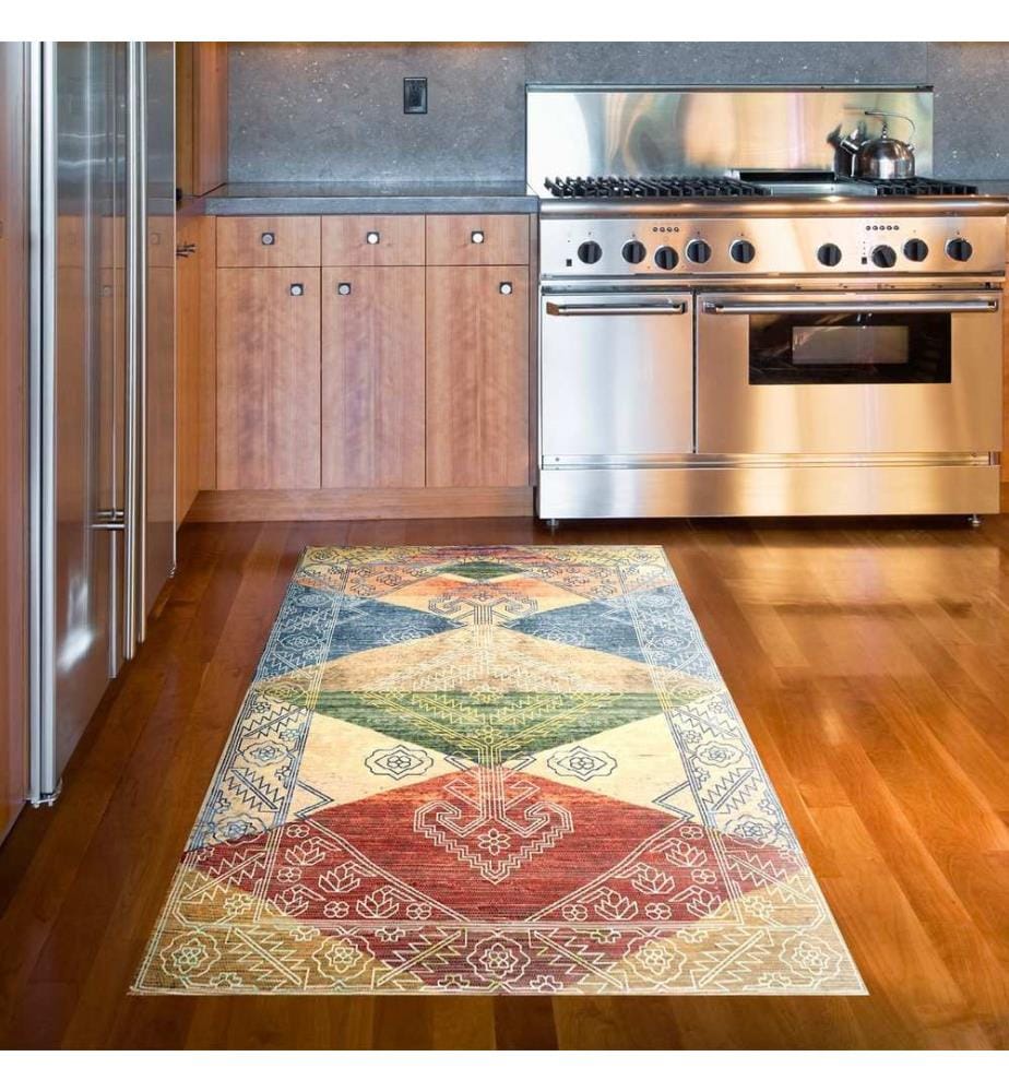 Teppich, Mehrfarbig, 100% Polyester, 80 x 150 cm