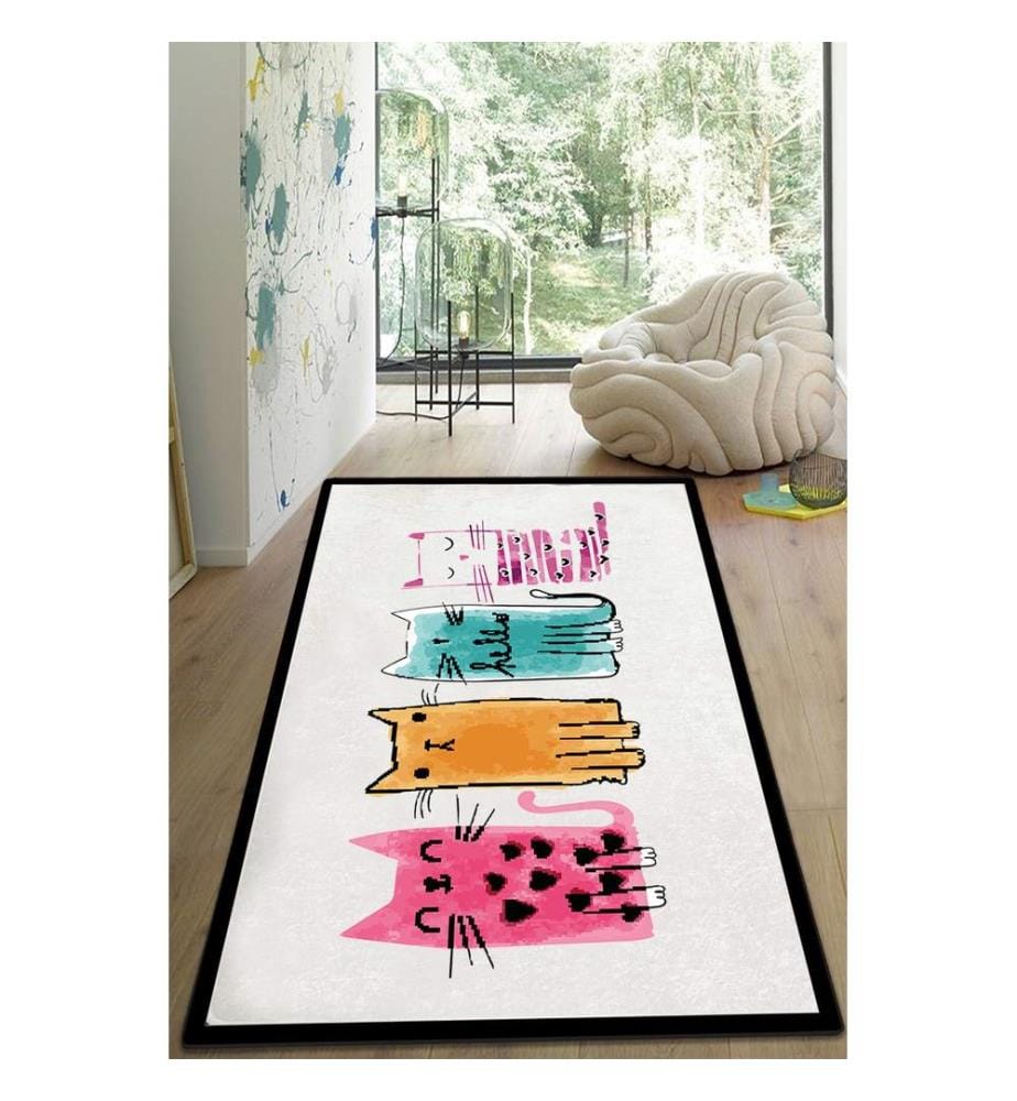 Teppich, Mehrfarbig, 100% Polyester, 100 x 150 cm