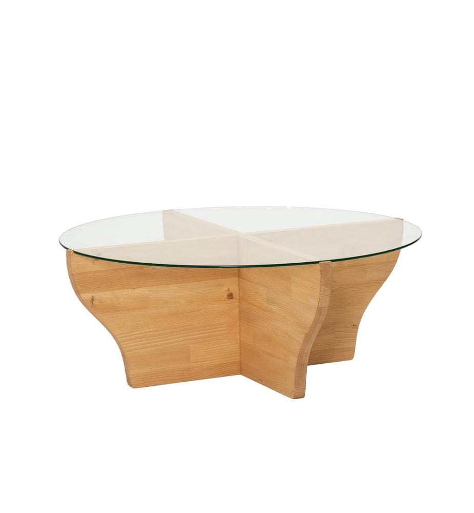 Coffee Table, Teak, Tempered Glass , Frame: Solid Wood