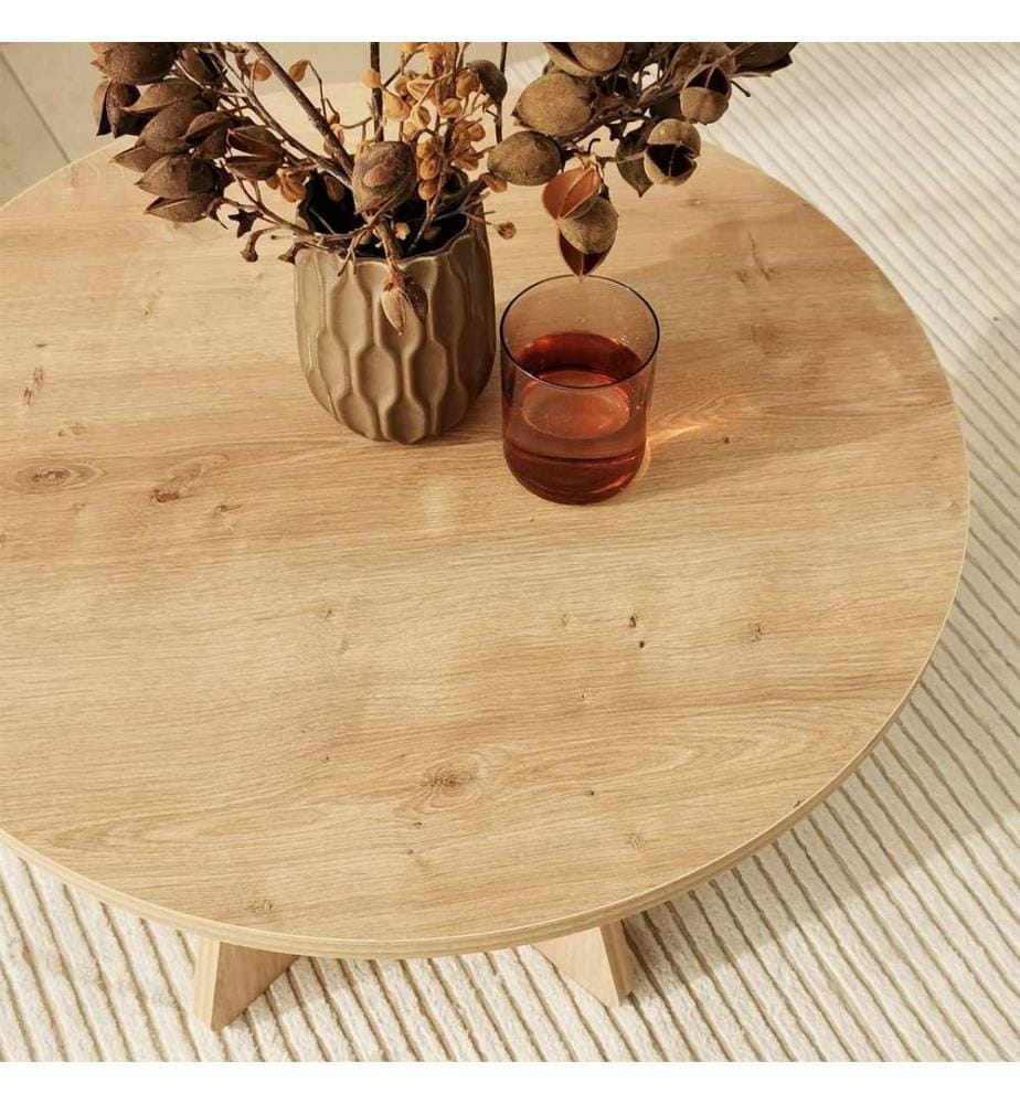 Table basse, Chêne Saphir, Panneau de particules mélaminé