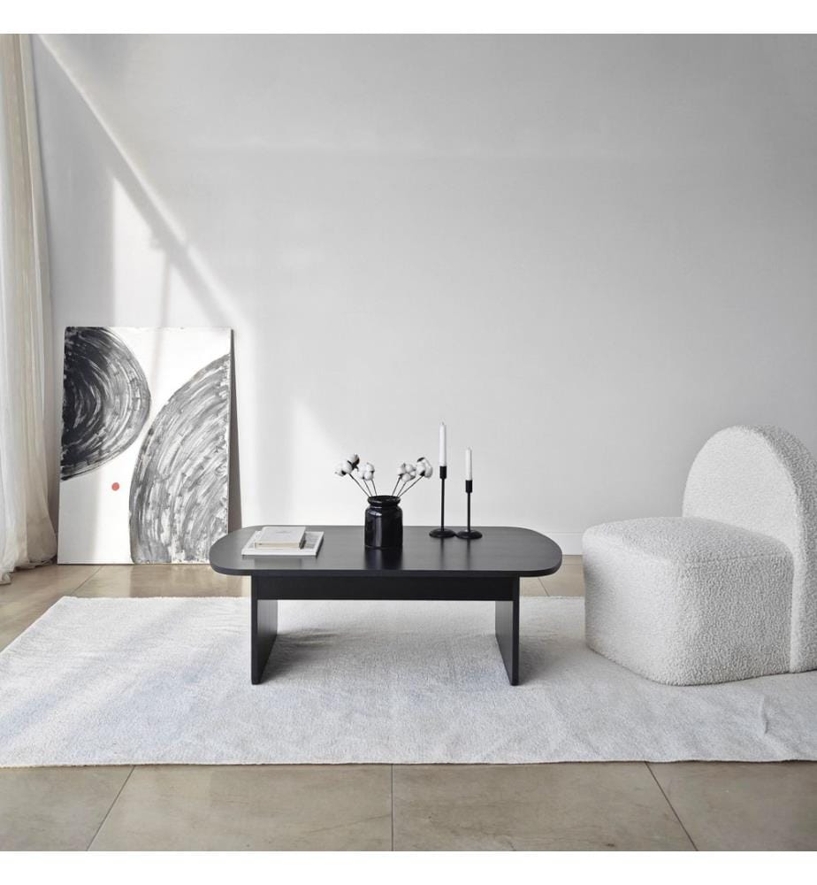 Table basse, noire, 100 % PANNEAUX DE PARTICULES ENDUITS DE MÉLAMINE