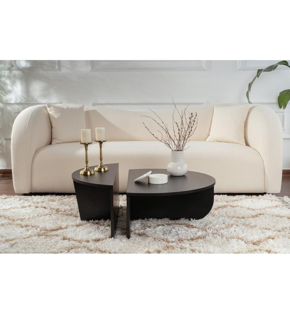 Couchtisch, Holz Schwarz, 100 % MELAMINBESCHICHTETE WIRKSTOFFPLATTE