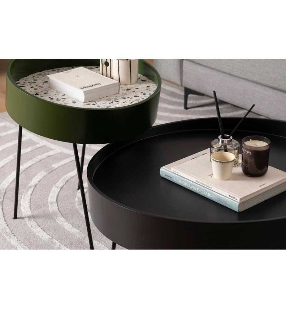 Tavolino, antracite, 100% MDF, gambe in metallo