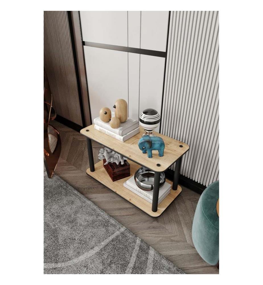 Couchtisch, Eiche, 100 % MDF, Holzbeine