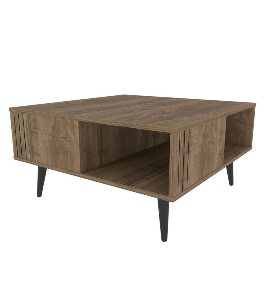 Table basse, noyer, panneau de particules mélaminé