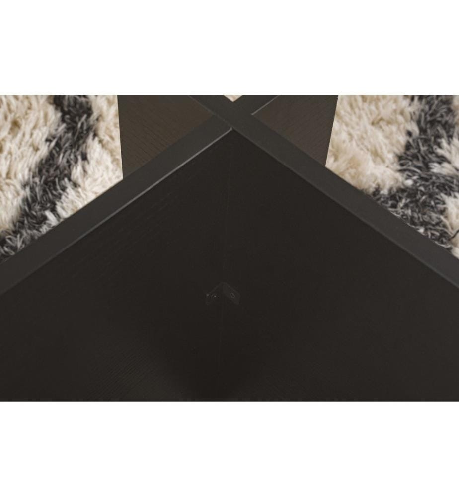 Couchtisch, Holz Schwarz, 100 % TEMPERGLAS, Gestell: 100 % MELAMINBESCHICHTETE SPANPLATTE