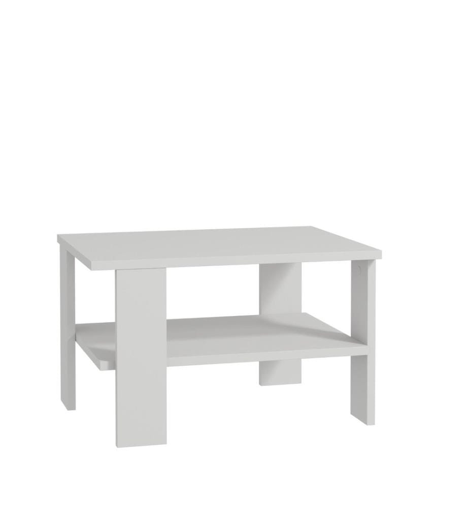 Table basse, blanc, PANNEAU DE PARTICULES ENTIÈREMENT REVÊTU DE MÉLAMINE