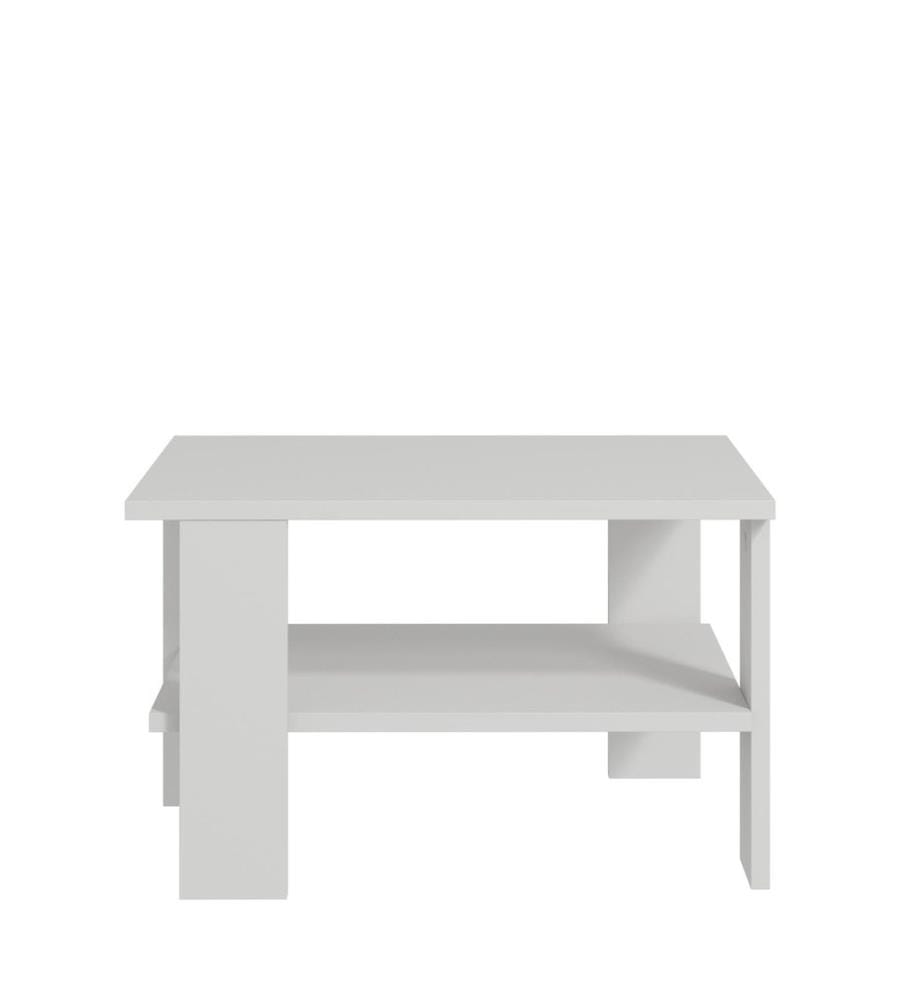 Table basse, blanc, PANNEAU DE PARTICULES ENTIÈREMENT REVÊTU DE MÉLAMINE