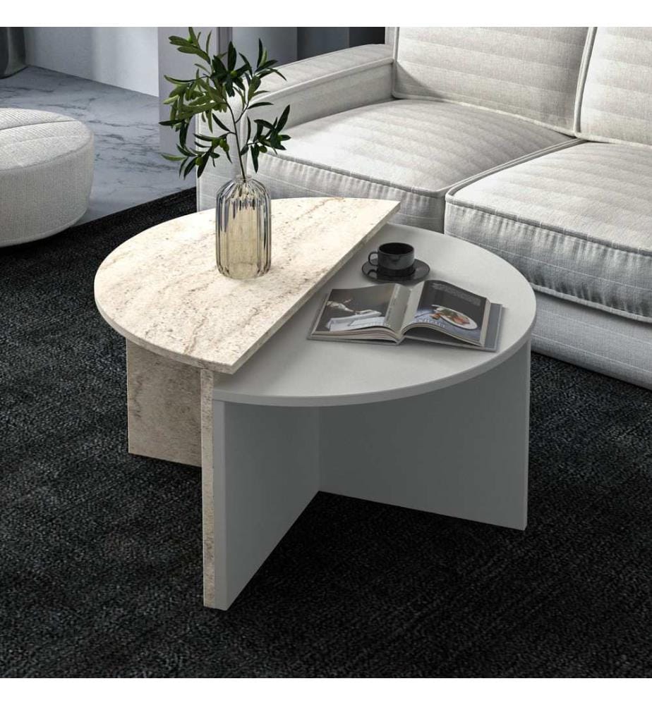 Couchtisch, grau, travertin, 100 % MELAMINBESCHICHTETE SPANPLATTE