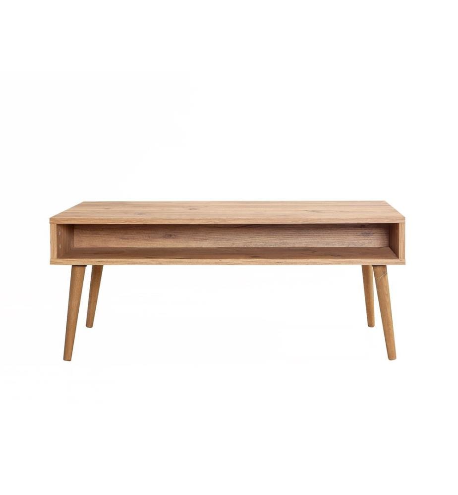 Table basse, pin atlantique, vert, panneau de particules mélaminé