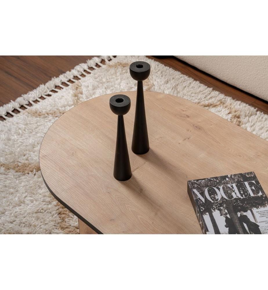 Couchtisch, Saphir-Eiche, Schwarz, 100 % MELAMINBESCHICHTETE SPANPLATTE
