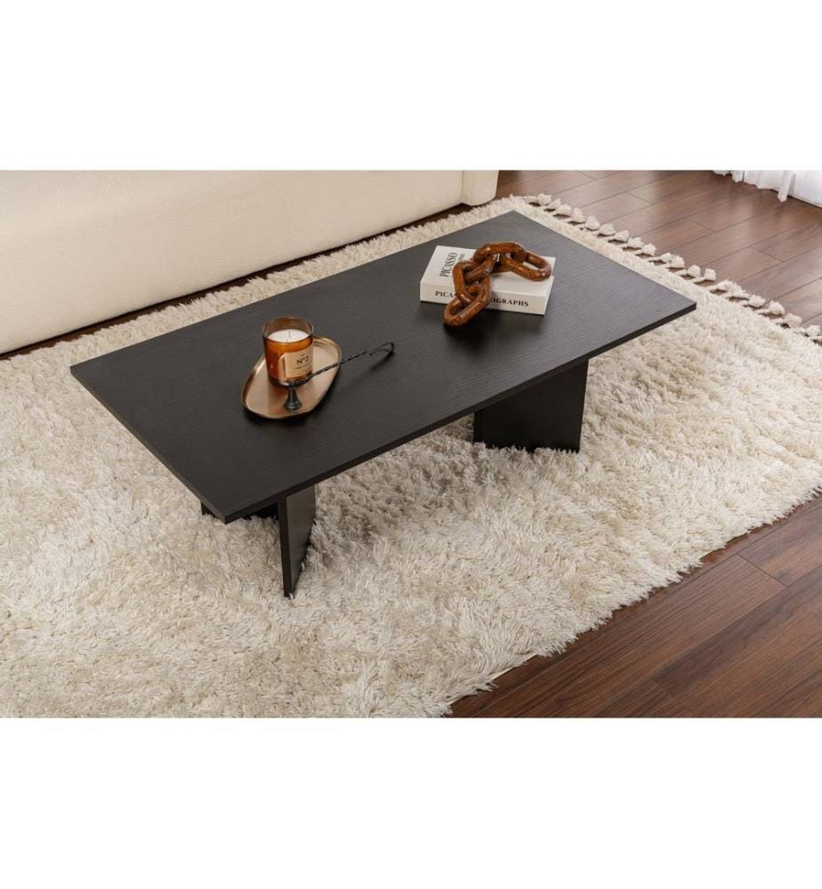 Couchtisch, Holz Schwarz, 100 % MELAMINBESCHICHTETE WIRKSTOFFPLATTE