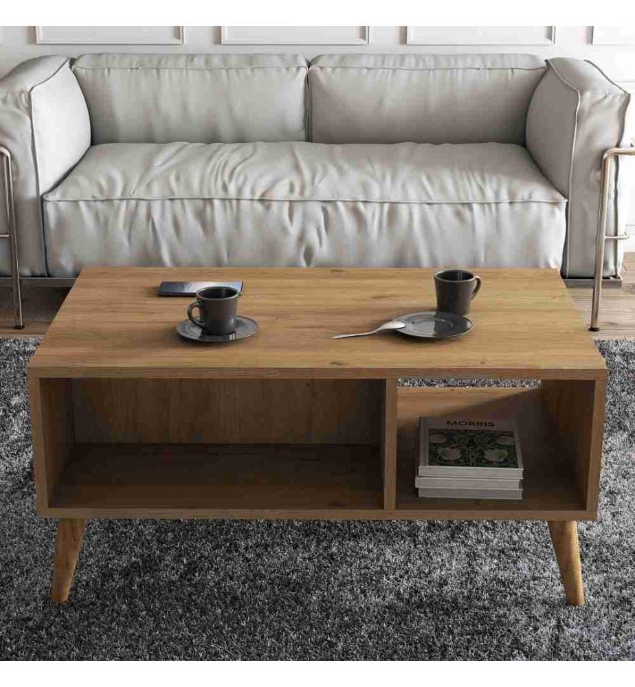 Table basse, chêne, panneau de particules mélaminé