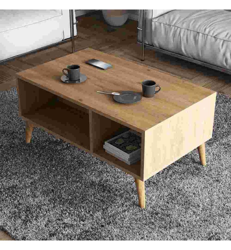 Table basse, chêne, panneau de particules mélaminé